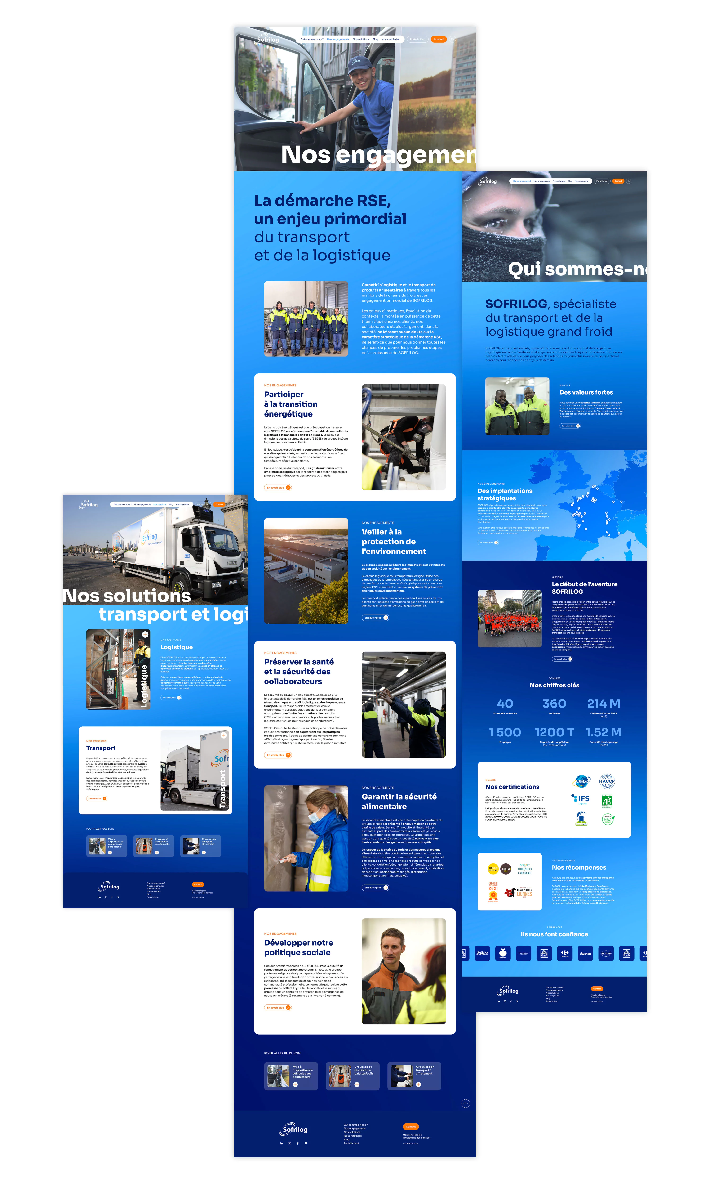 Pages site web Sofrilog