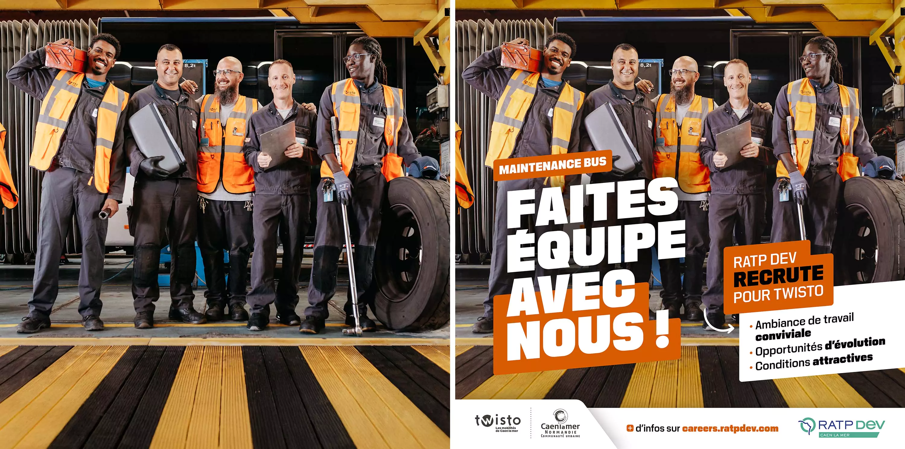 Photo et visuel campagne de recrutement Twisto