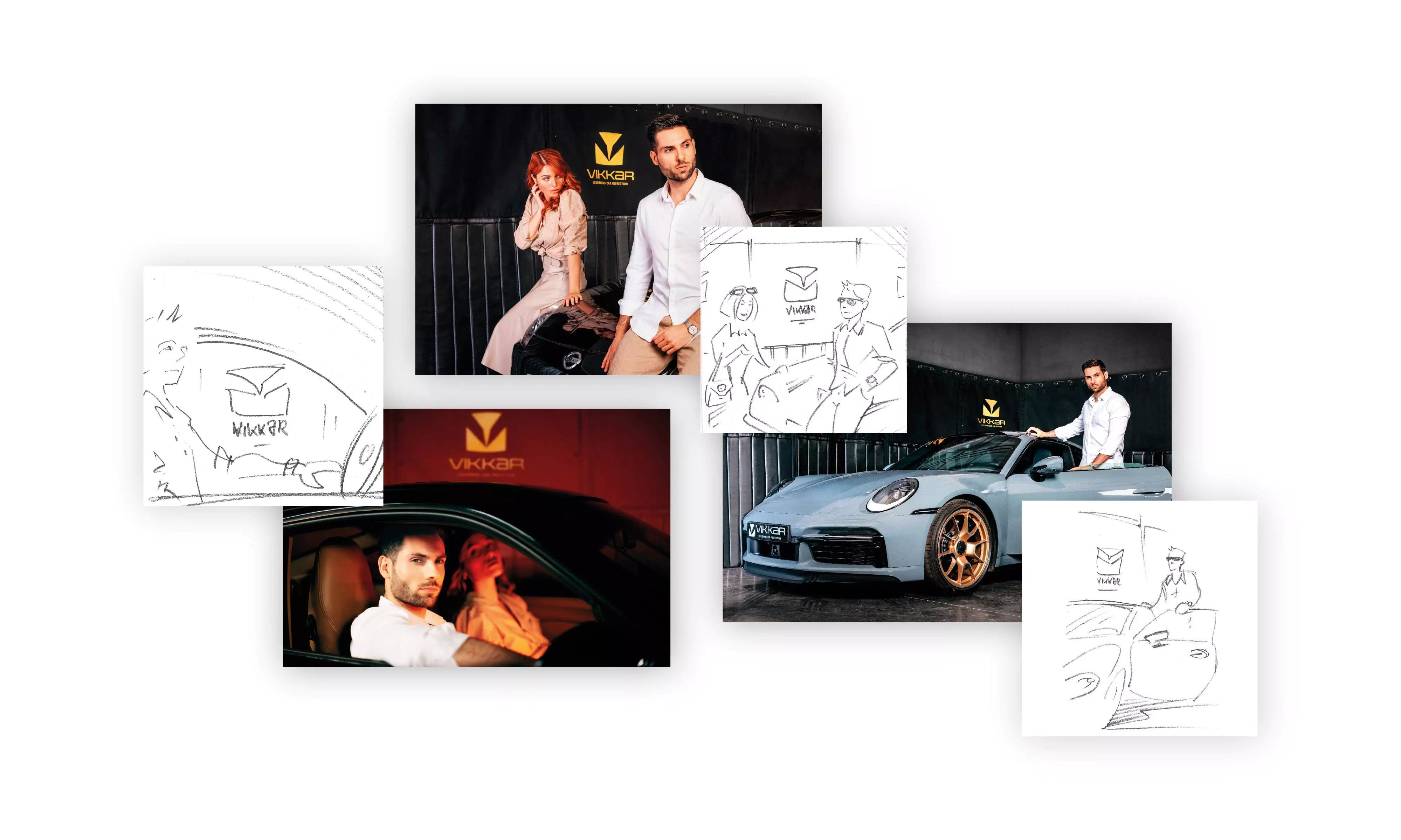 Visuel croquis et shooting Vikkar