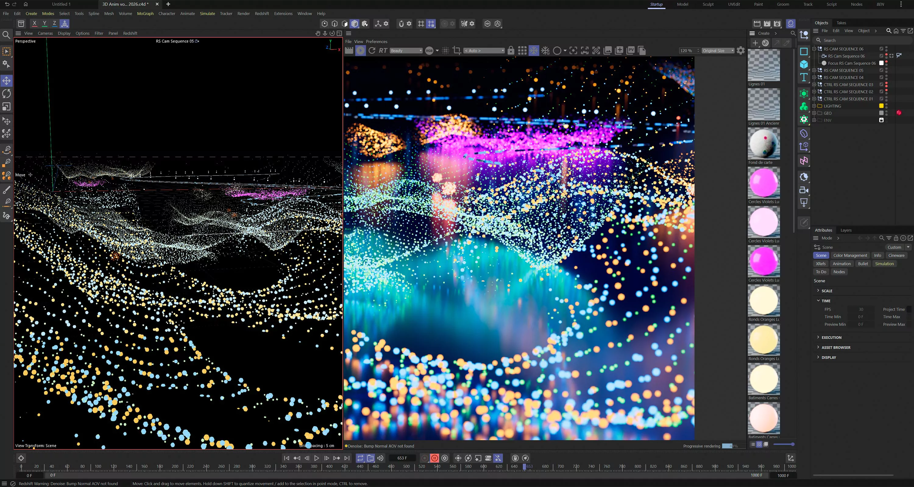 Vue cinéma 4D de la carte de voeux Normandie Aménagement