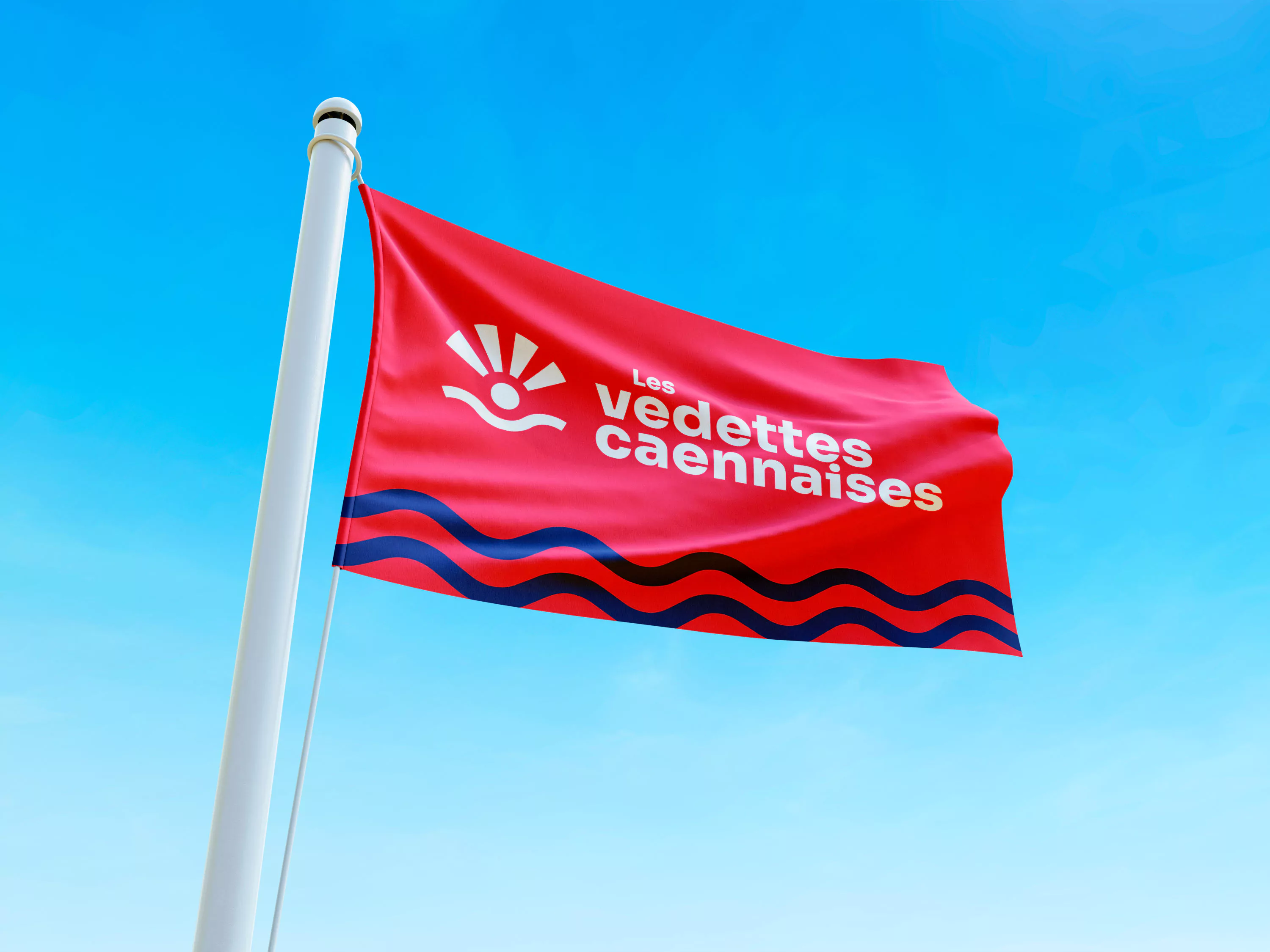 Mock-up drapeau Vedettes Caennaises