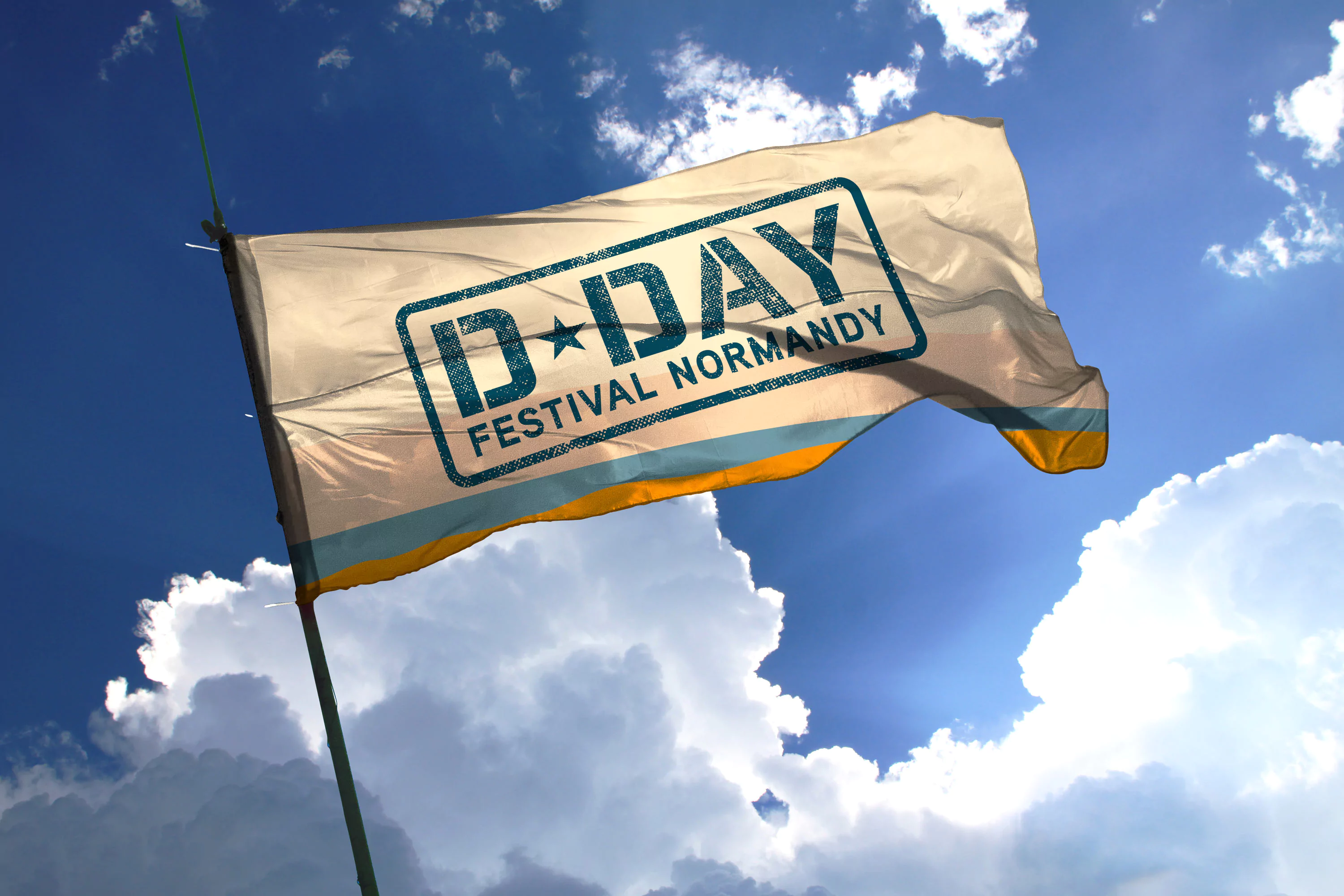 Mock-up drapeau D-DAY Festival Normandy