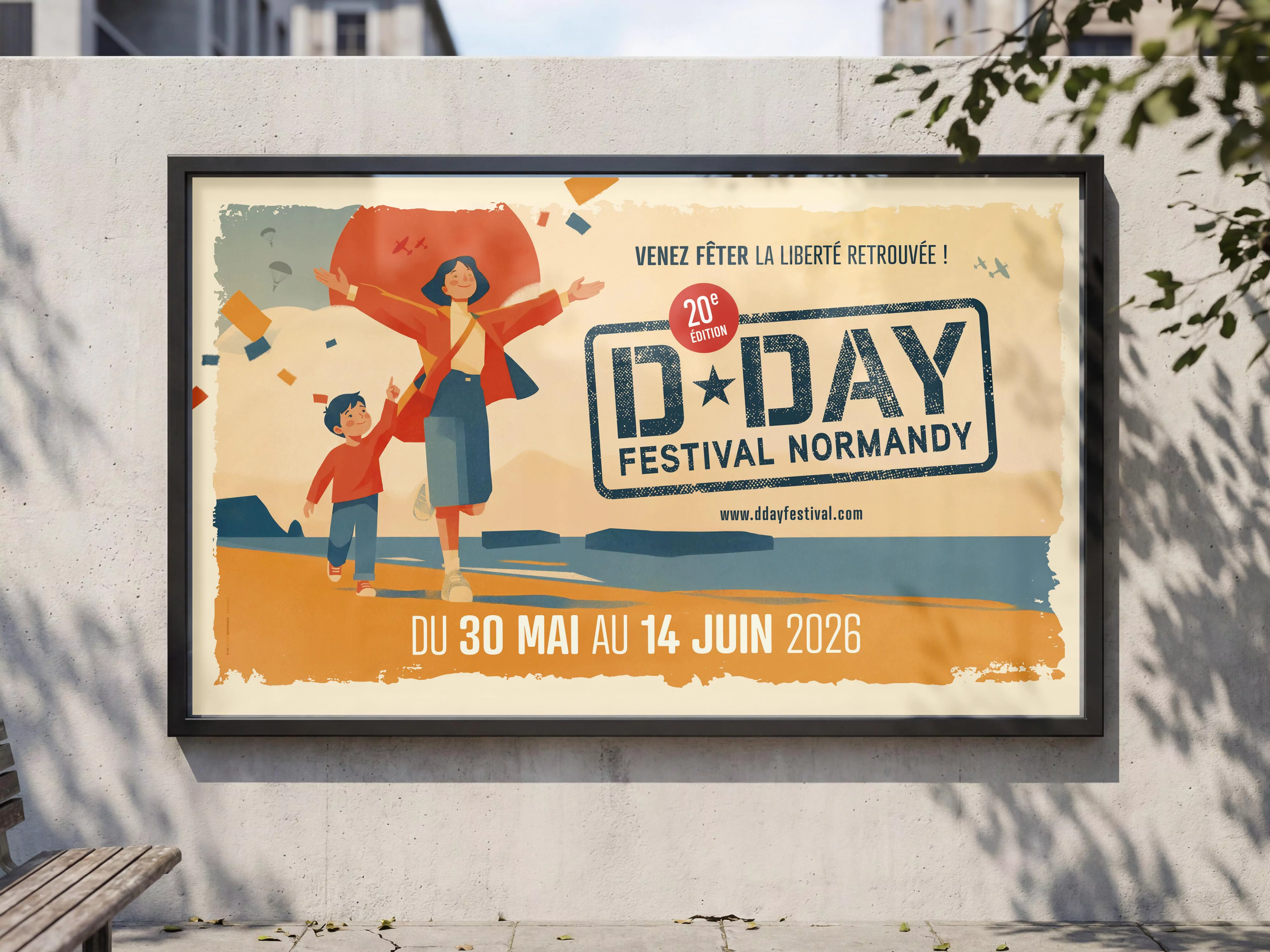 Mock-up master visuel D-Day Festival Normandy