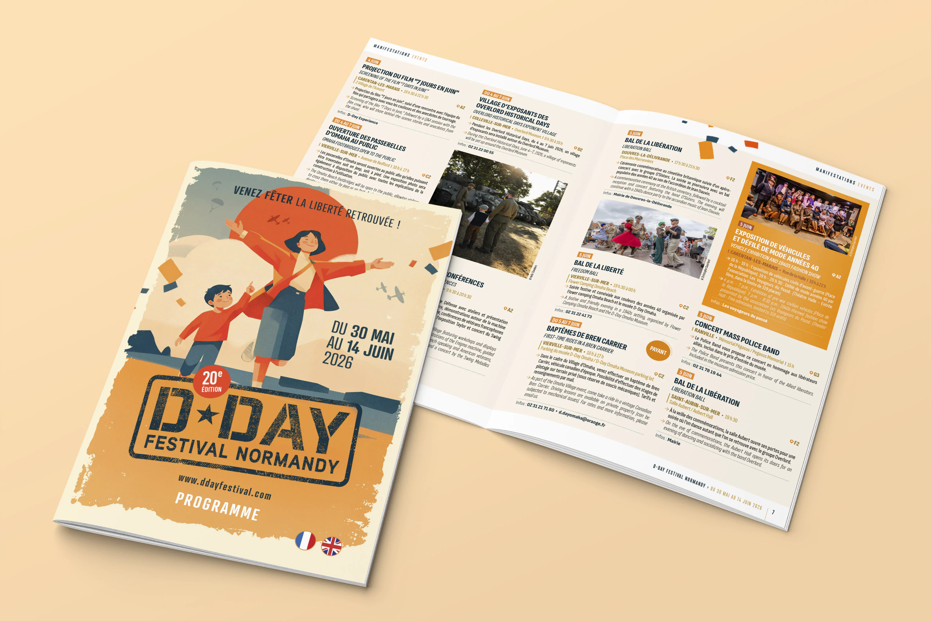 Mock-up programme D-Day Festival Normandy
