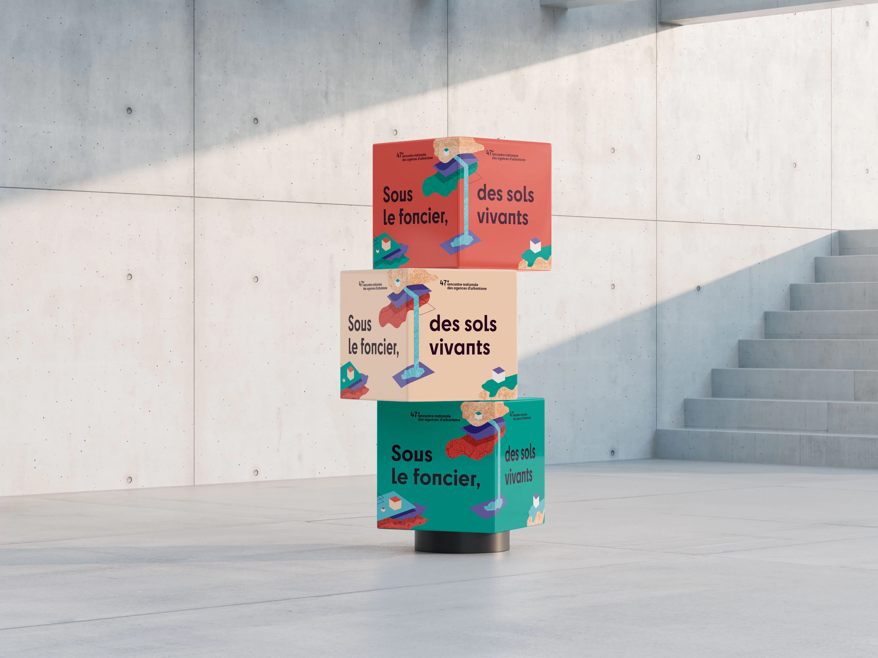Mock-up cubes Aucame